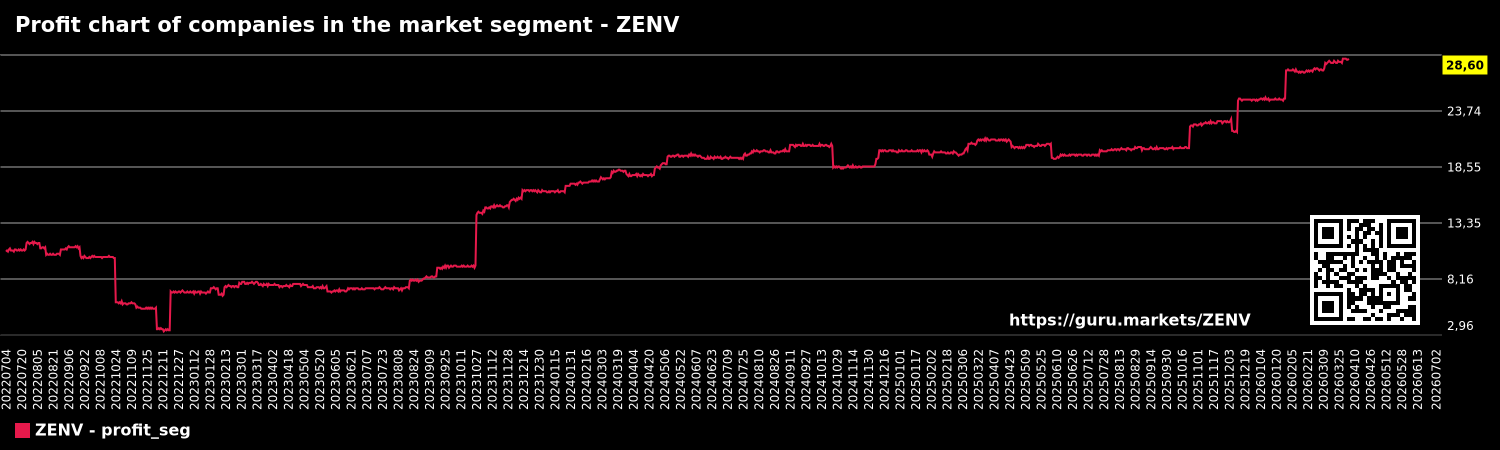 Profit chart of companies in the market segment - ZENV